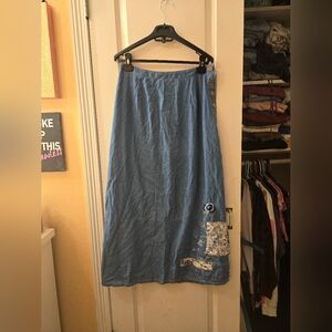 Koret city blues maxi skirt chambray sz M